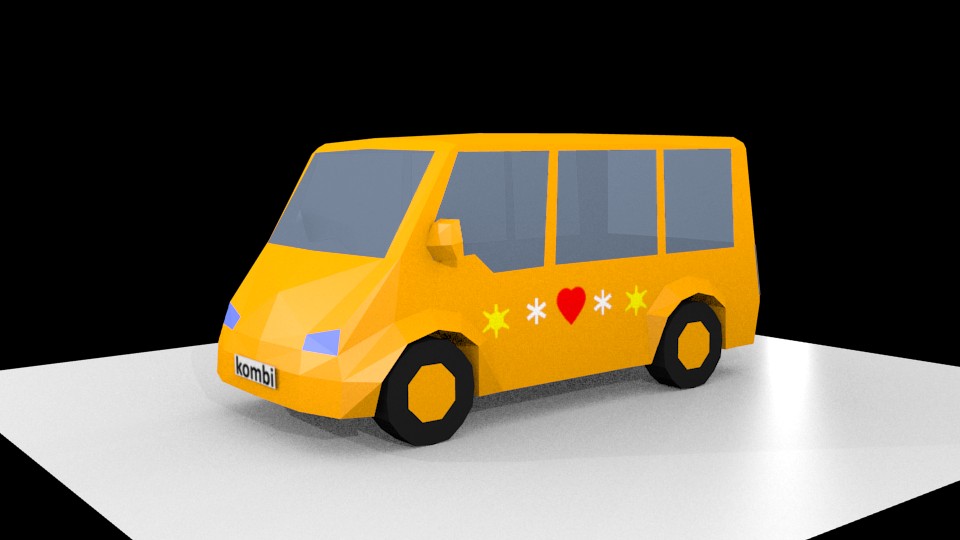 van (low poly) with shape keys preview image 5